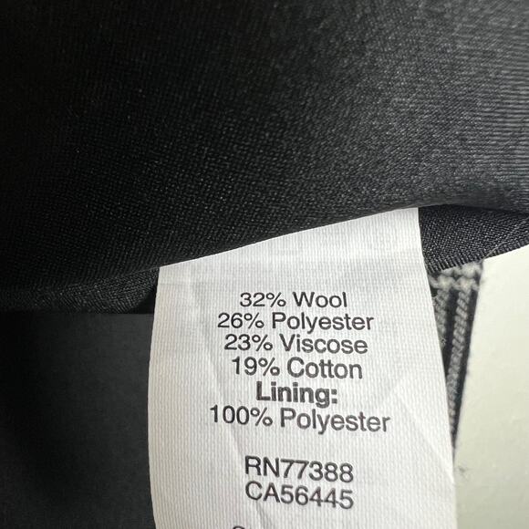 Madewell Size 4 Black and White Houndstooth Plaid Wool Blend Wrap‎ Mini Skirt - Picture 7 of 7